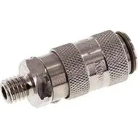 Parker Acier inoxydable 316L DN 2.7 (Micro) Air Coupling Socket M5 Male