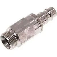 Parker Acier inoxydable 316L DN 7.2 (Euro) Air Coupling Plug G 3/8 inch Male Double Shut-Off