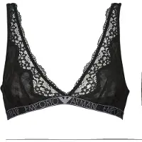 Emporio Armani Triangles / Sans armatures VICHY MESH LACE femmes - Noir - EU XS