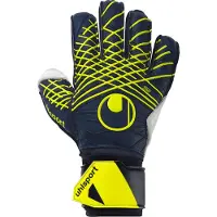 Uhlsport Gants de sport 'Prediction Soft Flex Frame' bleu nuit / jaune fluo / blanc