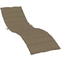 vidaXL Coussin pour bain de soleil Melange Taupe 200x70x4 cm Tissu