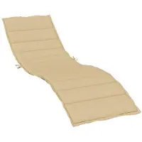 vidaXL Coussin pour bain de soleil Melange Beige 200x70x4 cm Tissu