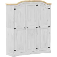vidaXL Armoire Corona blanc 151,5x52x186 cm Pin massif