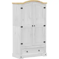 vidaXL Armoire Corona blanc 102x52x186 cm Pin massif