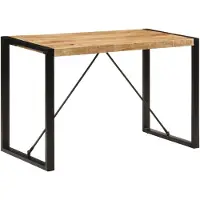vidaXL Table de salle à manger 120x55x76 cm Bois de manguier rugueux