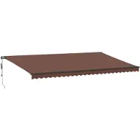 vidaXL Store automatique avec LEDs Marron 600x300 cm