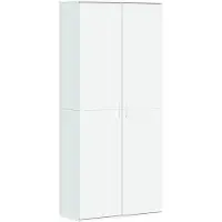 vidaXL Buffet haut blanc 80x35x180 cm bois d'ingénierie