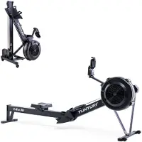 Tunturi FitRow 80i Rameur - Machine à ramer fitness - Appareil d'aviron pliable - 10 niveaux de résistance - Résistance à air - Bluetooth