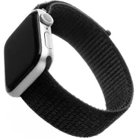 FIXED Bracelet en nylon Bracelet en nylon pour Apple Watch 44 mm et Watch 42 mm noir (Nylon), Sangles de montre, Noir