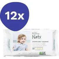 Naty 12 Packs De 56 Lingettes Douces Ecologiques Sans Parfum