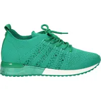 La strada : Chaussures de sport pour femmes, lacets, couleur verte, style décontracté