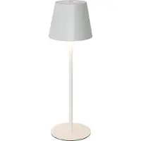 QAZQA Lampe de table blanche avec LED variable et rechargeable IP54 - Murdock