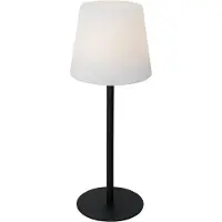 QAZQA Lampe de table noire rechargeable avec LED et variateur IP54 - Jude
