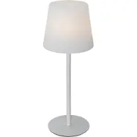 QAZQA Lampe de table blanche rechargeable avec LED et variateur IP54 - Jude