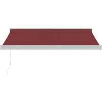 vidaXL Auvent manuel rouge vin 300x250 cm