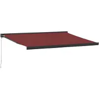 vidaXL Auvent manuel rouge vin 400x300 cm