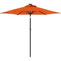 vidaXL Parasol avec mât en acier Terracotta 225x225x212 cm