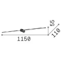 Ideal Lux Applique contemporaine à Led blanches fil aluminium 16W 3000K Ip44