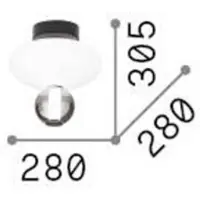 Ideal Lux Plafonnier contemporain Lumiere Metal Black Led 18W 3000K Ip20
