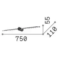 Ideal Lux Applique contemporaine Aluminium Wire Brass Led 13W 3000K Ip44