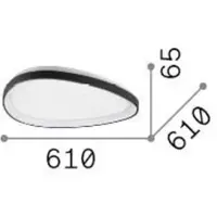 Ideal Lux Plafonnier contemporain Gemini Metal White Led Integrated 29W 3000K Ip20