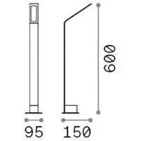 Ideal Lux AGOS PT SMALL 3000K, poteau,