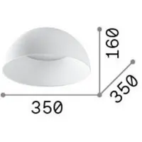 Ideal Lux Corolla Metal Contemporary Ceiling Lamp White Led 24W 3000K Ip20