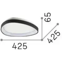 Ideal Lux Plafonnier contemporain Gemini Metal Brass Led Integrated 23W 3000K Ip20