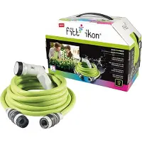 Fitt Ikon Tuyau de Jardin Extensible 15 M avec Pistolet Multijet, Lime