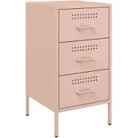 vidaXL Table de chevet rose 36x39x68 cm acier