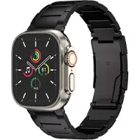 Accezz Bracelet en acier Titane mat Apple Watch | 44/45/46/49 mm - Noir