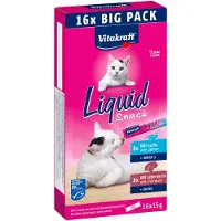 Vitakraft Liquid Snack au saucisse de foie et au saumon pour chat multipack snack pour chat (16 x 15 g)