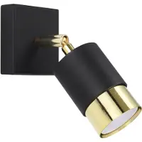 Sollux Applique NERO noir/doré 1xGU10 10W acier 16x17.5x8cm