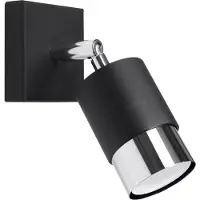 Valotorni Applique NERO noir/chrome 1xGU10 10W acier 16x17.5x8cm