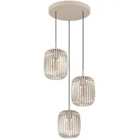 Eglo Lampe suspendue sable Romazzina 3 lumières