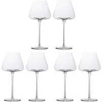 Intirilife 6x verre à vin au design moderne - 600 ml de contenance - vin blanc verre à vin rouge calice résistant au lave-vaisselle verre cristal antichoc