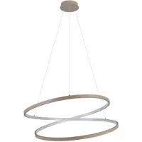 Eglo Suspension LED - Suspension moderne pour table à manger, salle à manger et salon, lampe design en métal, forme en spirale, blanc chaud, Ø 70 cm, économe en énergie
