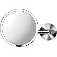 Simplehuman Miroir à capteur 20 cm Miroir cosmétique mural Miroir ST3016