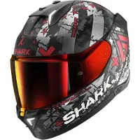 Shark Skwal I3 Hellcat Full Face Helmet Noir,Argenté 2XL