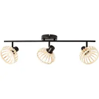 Brilliant Plafonnier en bois Norah 3 lumières