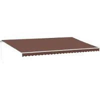 vidaXL Marquise manuelle avec LED brun 600x300 cm