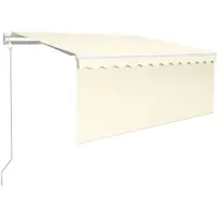 vidaXL Store enrouleur automatique rétractable 3,5x2,5 m couleur crème