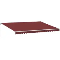 vidaXL Store manuel avec LED rouge vin 500x350 cm