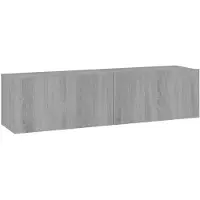 vidaXL Armoire TV murale Gris Sonoma 120x30x30 cm Bois composite