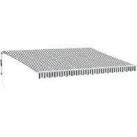 vidaXL Store automatique anthracite & blanc 450x300 cm