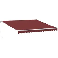 vidaXL Store manuel avec LED rouge vin 400x300 cm