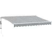 vidaXL Store automatique anthracite & blanc 350x250 cm