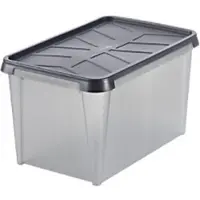 Smartstore Boîte de rangement 3462265 PP (Polypropylène) Gris (40 cm, 50 l, 4x)