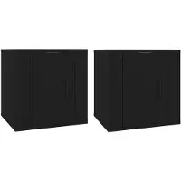 vidaXL Armoires murales TV 2 pcs. noir 40x34,5x40 cm