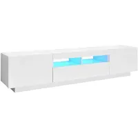 vidaXL Armoire TV avec lampes LED blanc 180x35x40 cm